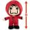 Peluche La Casa De Papel Con Traje Rojo Y Máscara Dalí 28 Cms