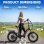 Bicicleta elétrica TTGO F7 urbana dobrável 250W bateria 48V 15Ah 20 polegadas
