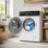 Lave-linge Bomann WA 7112 Hublot 10 kg 1400 rpm Classe A Blanc LED Inverter