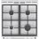 Cocina Independiente Gorenje GG6A10WFFM Blanca Gas Horno 72 L 4 Fuego