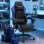 Cadeira Gaming GTPLAYER Ergonómica com Apoio de Pés Azul 150 Kg