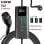 Chargeur EV portable JUNSUN 3,68 kW 16 A monophasé Type 2 câble 5m IP67