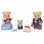 Muñeca Sylvanian Families Biscuit Bear Family Set 3 Figuras Articuladas