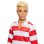 Ken Fashionistas Barbie Puppe mit gestreiftem Polo rot weiss