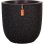 Macetero Redondo Capi Clay NL Negro 43 cm con Capa Aislante