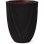 Maceta redonda Capi Groove NL Elegant Low Negra 34 x 46 cm
