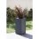 Jardinière EDA Volcania Carrée Anthracite 31 L Double Paroi Modulaire