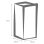 Jardinière EDA Volcania Carrée Anthracite 31 L Double Paroi Modulaire