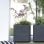 Jardinière Deroma Cosmo Carrée Anthracite avec Réservoir d'Eau 38 x 39 cm