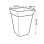 Pot de fleur Elho Loft Urban Square High 37 Blanc