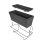 Jardinière de Balcon Elho Loft Urban Allin1 Noire avec Réservoir d’Eau Intégré