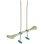 Portique ALEO Trigano Optima 2 Bois avec Toboggan bleu 2,22 m