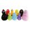 Set de peluches Jemini Barbapapa 9 Piezas 15 cm Caja Autobús