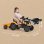Tractora de Pedales FALK Mighty Builder Amarilla con Remolque