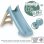 Tobogán de jardín Smoby Life XS Azul 90 cm escalera desmontable Anti-UV