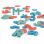 Smoby 430108 Letras e Números Magnéticos 72 Peças Jogo Educativo