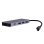 Hub USB-C HUBALU6 6 en 1 HDMI USB 3.0 Aluminium Gris
