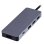 Hub USB-C HUBALU6 6 en 1 HDMI USB 3.0 Aluminium Gris
