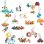 Aquabeads Set fuer Anhanger und Schluesselformen, 1400 bunte Perlen