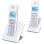 Telefone DECT sem fio Alcatel F530 Duo 2 terminais LCD laranja