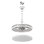 Ventoinha de Teto com Luz LED Yatek Kala 59W 6 Velocidades 107cm Comando Pás Retráteis Silenciosa