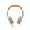 Auriculares Hama Kids Guard con cable jack 3,5 mm para niños, azul y naranja