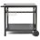 Carrinho Livoo Gs130 metal preto com rodas, prateleiras e ganchos