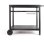 Carrinho Livoo Gs130 metal preto com rodas, prateleiras e ganchos