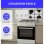 Cuisinière mixte Continental Edison Cecm60fcw 3 feux gaz 1 plaque électrique