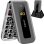 Artfone F30 4G 2,4" Bouton SOS Gris pour Seniors