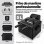 Friteuse Turbotronic DF3 Double Panier 5L 2200W Fenêtre Inox Noir