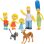 Set 7 Figuras Los Simpsons Familia Simpson 6 Cms