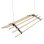 Stendino da soffitto Monster 6 listelli 2 m Nero