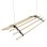 Plafond Wasrek Monster met Katrol Systeem 6 Latten 1,4 m Zwart