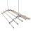 Stendibiancheria da soffitto Monster puleggia 6 listelli 1,4 m bianco