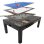 Mesa de juegos Monster 7 en 1 con billar y hockey de aire, gris