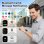 Blackview Smartwatch Bluetooth 1,91'' Silber Kunststoffgehäuse Silikonarmband