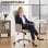 Silla de Escritorio Homcom Chenilla Beige Giratoria