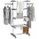 Tendedero Vertical Plegable Homcom 4 Niveles 6 Ruedas Gris y Plata