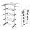 Tendedero Vertical Plegable Homcom 4 Niveles 6 Ruedas Gris y Plata