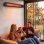 Aquecedor de Parede Outsunny 3000W IP65 9 Níveis Preto