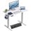 Mesa altura regulavel eletrica Homcom 100x60 cm 3 memorias Branco