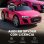 Carro eletrico Aiyaplay Audi R8 Spyder Controlo remoto 12V Rosa