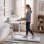 Mesa de escritorio elevavel Homcom 120x60 cm 3 memorias Branco
