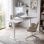 Mesa de escritorio elevavel Homcom 120x60 cm 3 memorias Branco