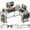 Escritorio Esquinero Reversible HOMCOM Configurable 168-240 cm Acero y Madera Natural