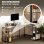 Escritorio Esquinero Reversible HOMCOM Configurable 168-240 cm Acero y Madera Natural