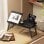 Mesa Plegable Homcom Inclinable con Cajón para Cama y Sofá Negro