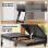 Mesa Plegable Homcom Inclinable con Cajón para Cama y Sofá Negro