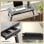 Mesa Plegable Homcom Inclinable con Cajón para Cama y Sofá Negro